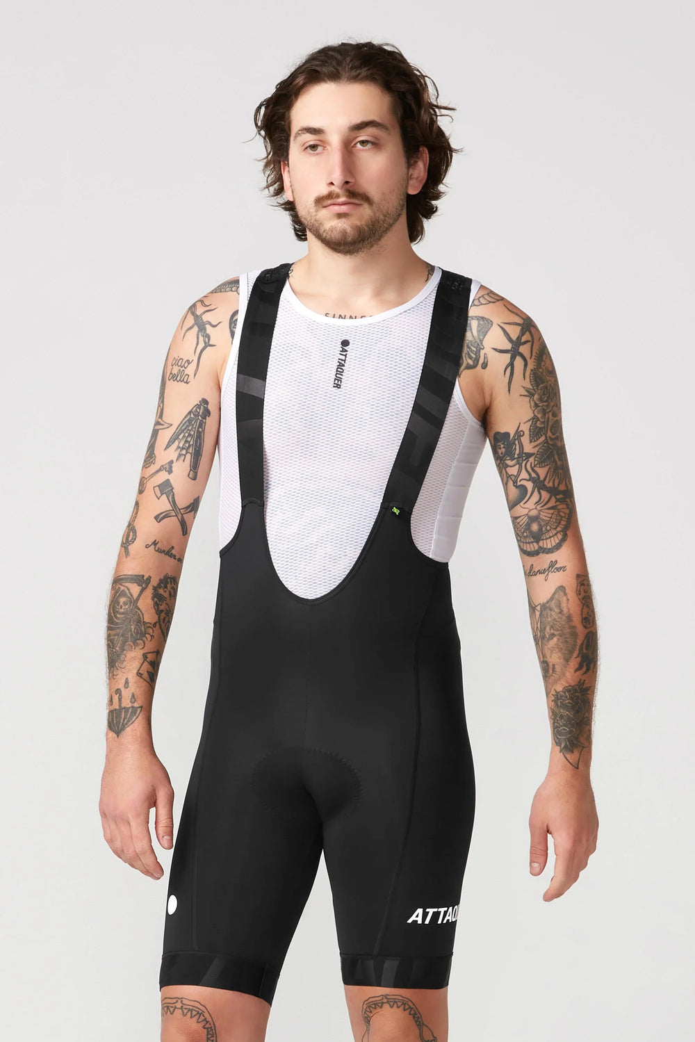 Attaquer All Day Bib Short Black/White