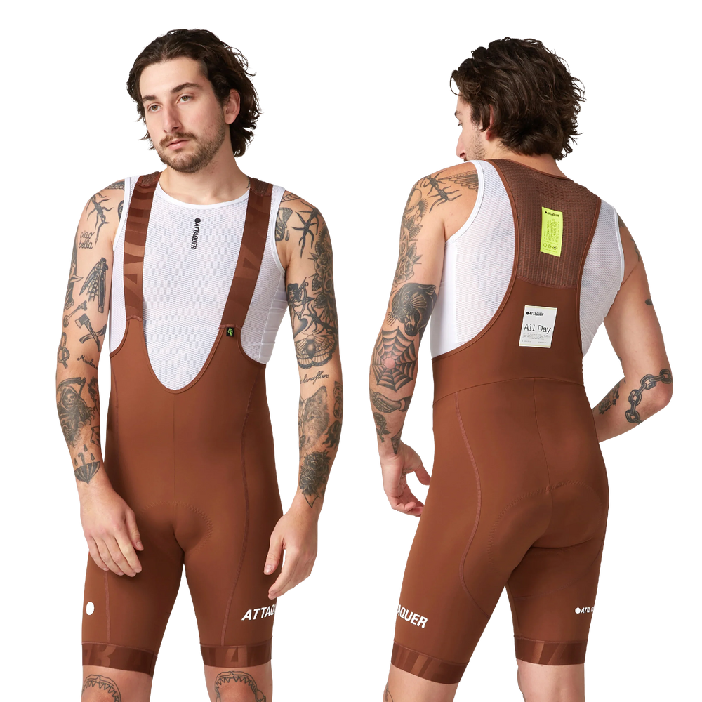 Attaquer All Day Bib Short Burnt Orange