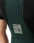 Attaquer All Day Winter Bib Long Forest Green/White Logo