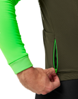 Attaquer All Day Winter Long Sleeved Jersey Pine/Fluro Green
