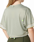Attaquer Terra Womens Crop Tech Tee Sand