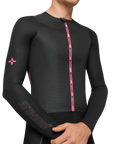 Attaquer ULTRA+ Aero Long Sleeved Jersey Black/Neon Pink