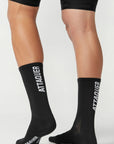 Attaquer Vertical Logo Socks Black