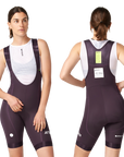Attaquer Womens All Day Bib Short Aubergine