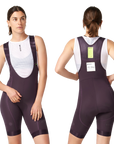 Attaquer Womens All Day Bib Short Aubergine/Tonal