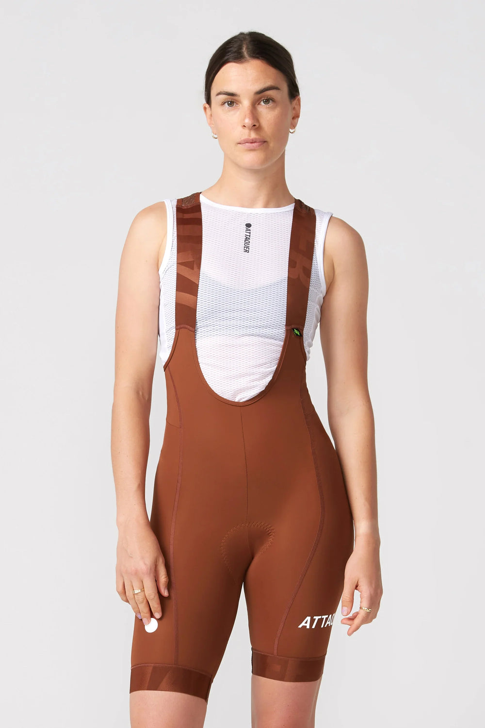 Attaquer Womens All Day Bib Short Burnt Orange