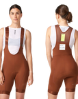 Attaquer Womens All Day Bib Short Burnt Orange/Tonal