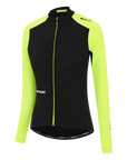 Attaquer Womens All Day Winter Long Sleeved Jersey Black/Acid Lime