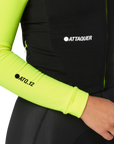 Attaquer Womens All Day Winter Long Sleeved Jersey Black/Acid Lime