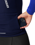 Attaquer Womens All Day Winter Long Sleeved Jersey Navy/Fluro