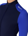Attaquer Womens All Day Winter Long Sleeved Jersey Navy/Fluro