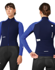 Attaquer Womens All Day Winter Long Sleeved Jersey Navy/Fluro