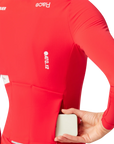 Attaquer Womens Race Winter Long Sleeved Jersey Red