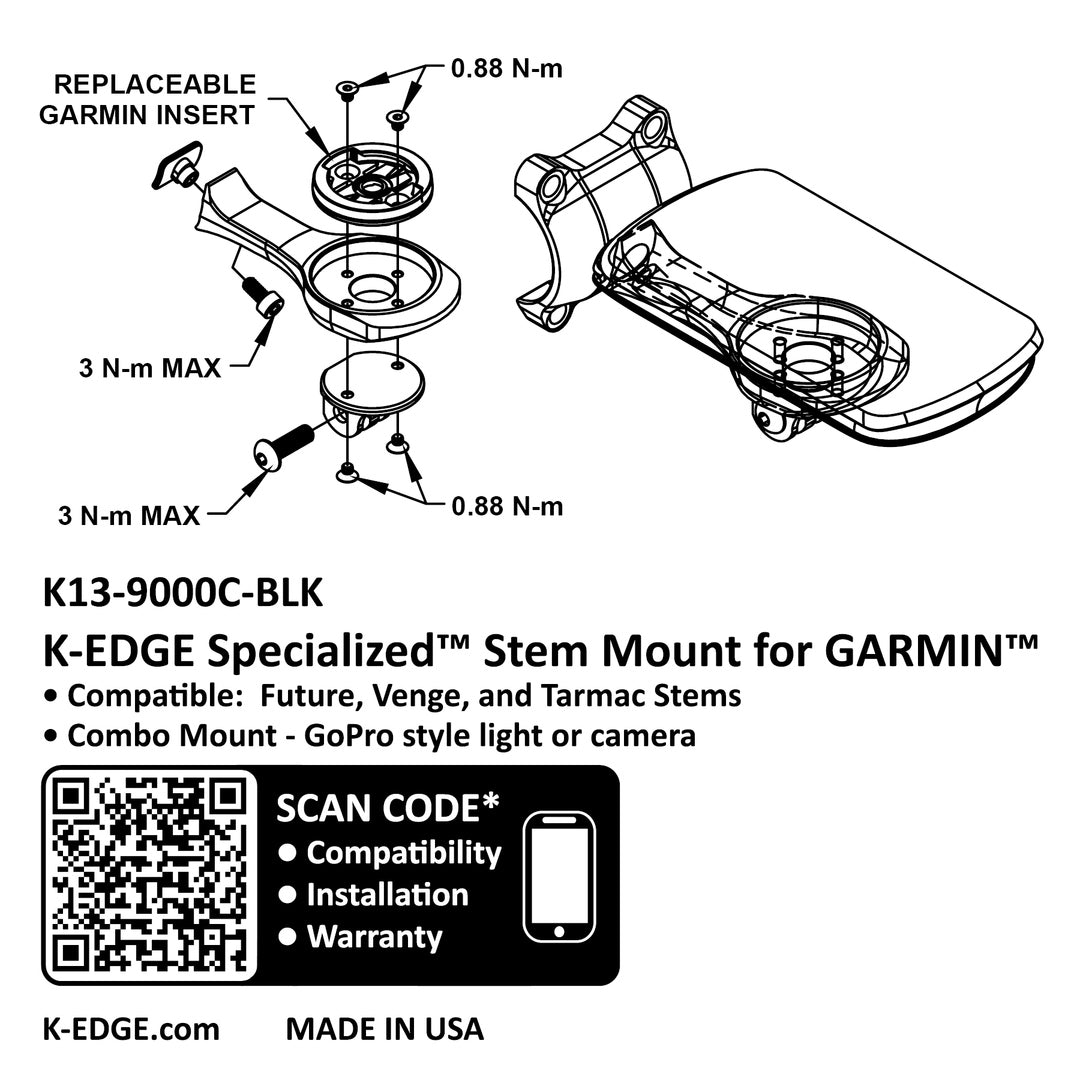 K-Edge Specialized Future Direct Combo Mount - Garmin