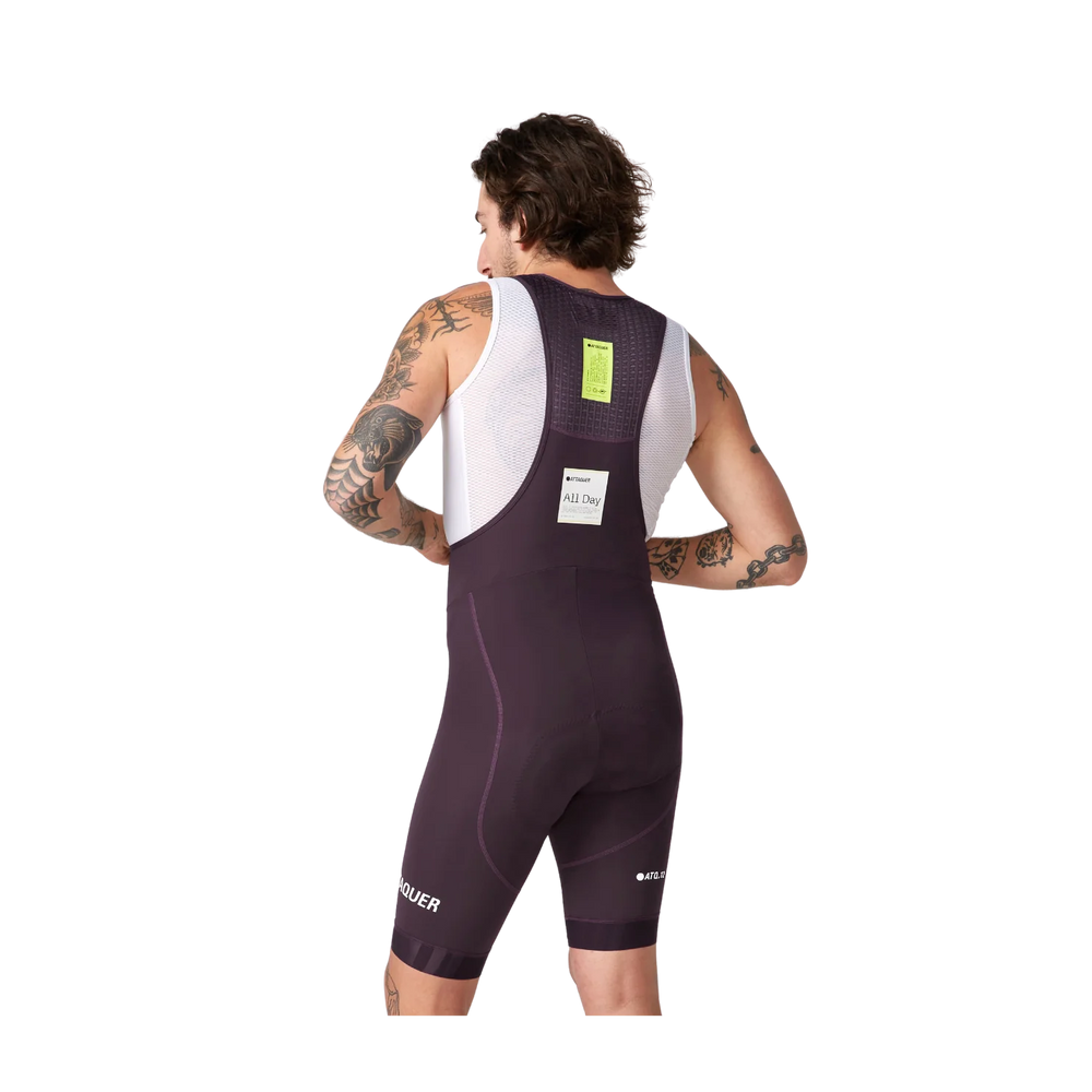Attaquer All Day Bib Short - Aubergine