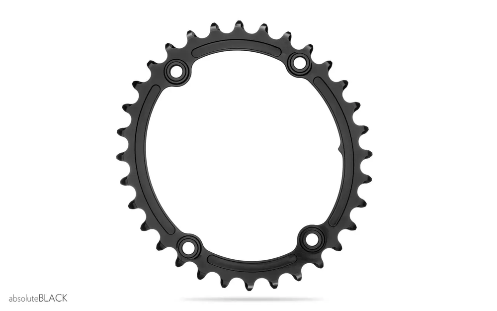 Absolute Black Oval PREMIUM Shimano 4 Hole 2X Sub Compact Chainring 30T