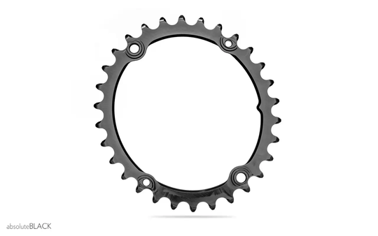 Absolute Black Oval PREMIUM Shimano 4 Hole 2X Sub Compact Chainring 30T