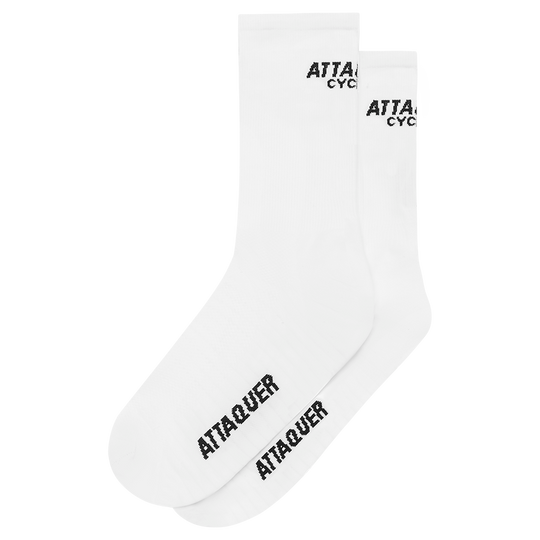 Attaquer Club Logo Socks , White