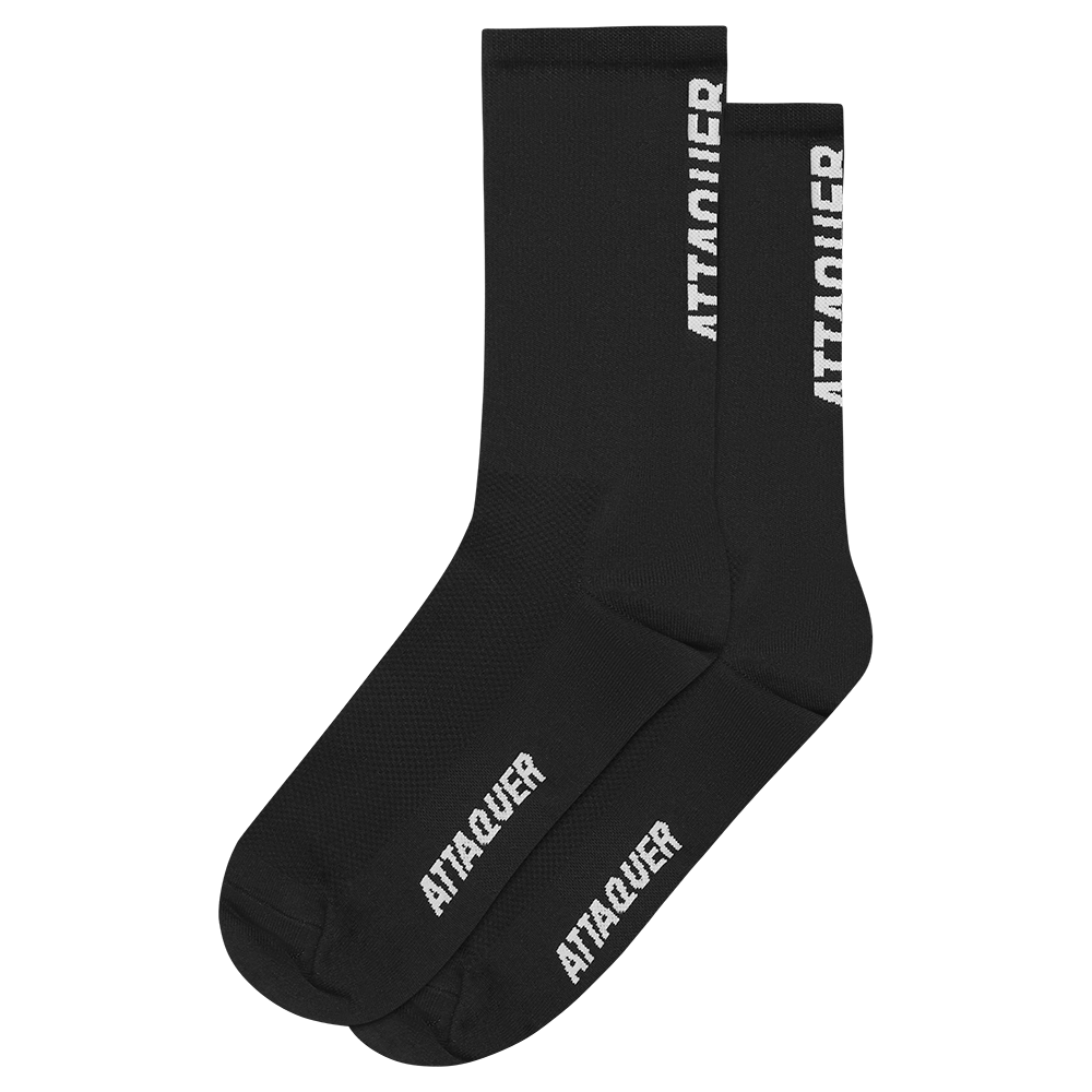 Attaquer Vertical Logo Socks, Black