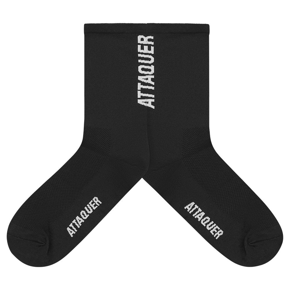 Attaquer Vertical Logo Socks, Black