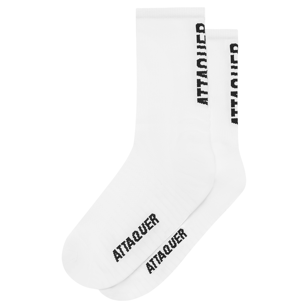 Attaquer Vertical Logo Socks, White