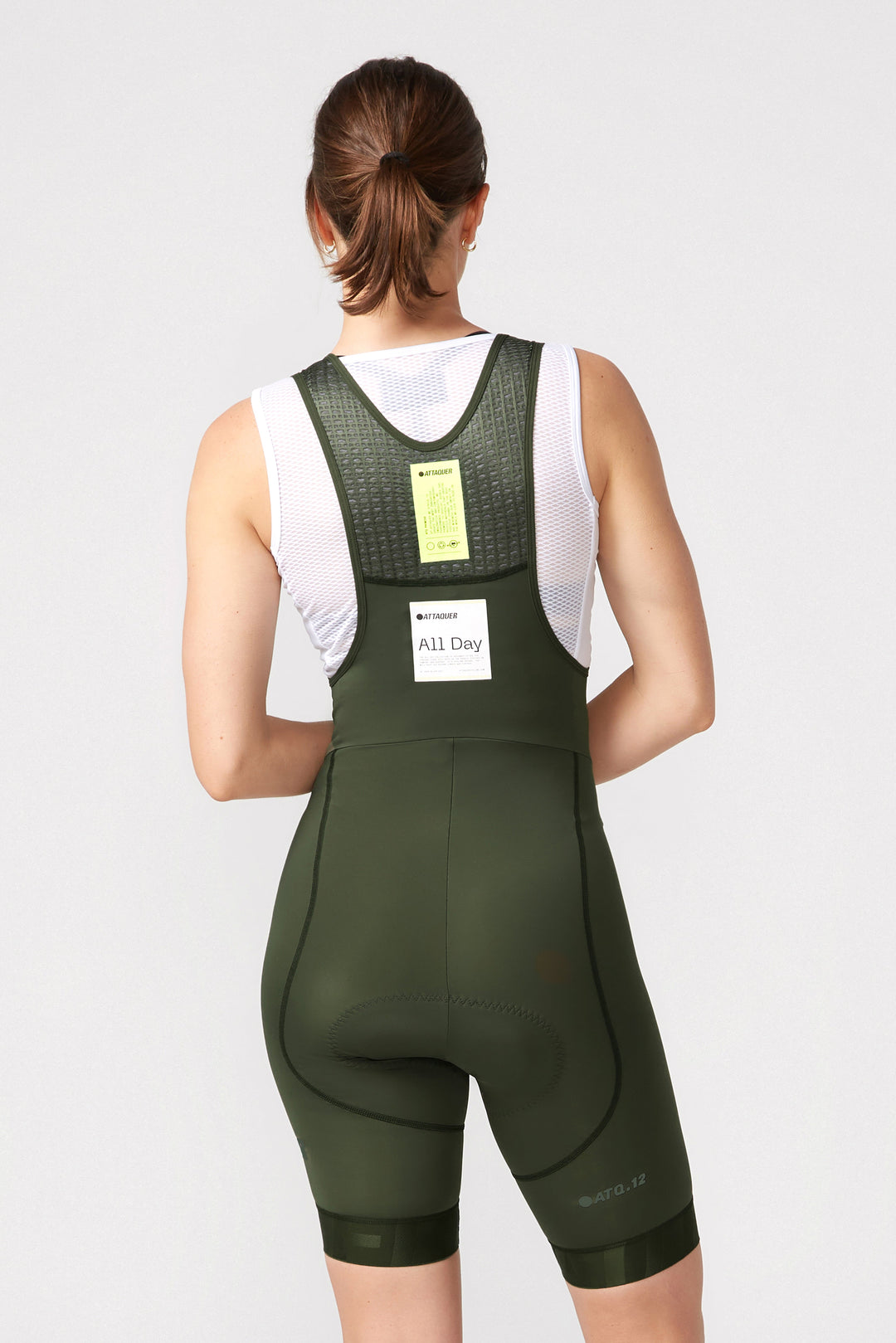 Attaquer Womens All Day Bib Short Pine/Tonal