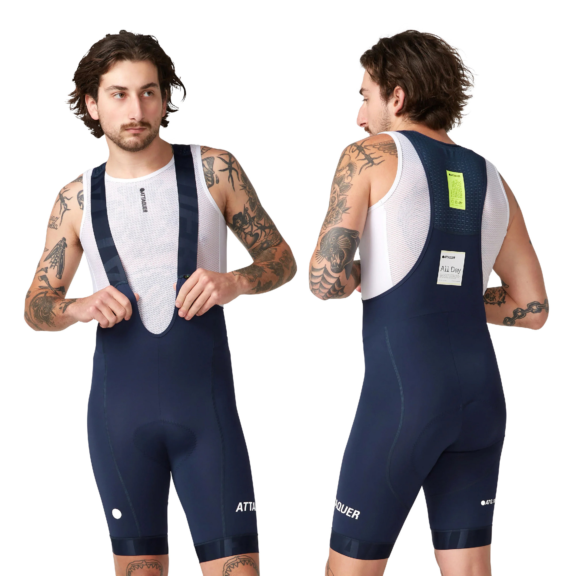 Attaquer All Day Bib Short - Navy