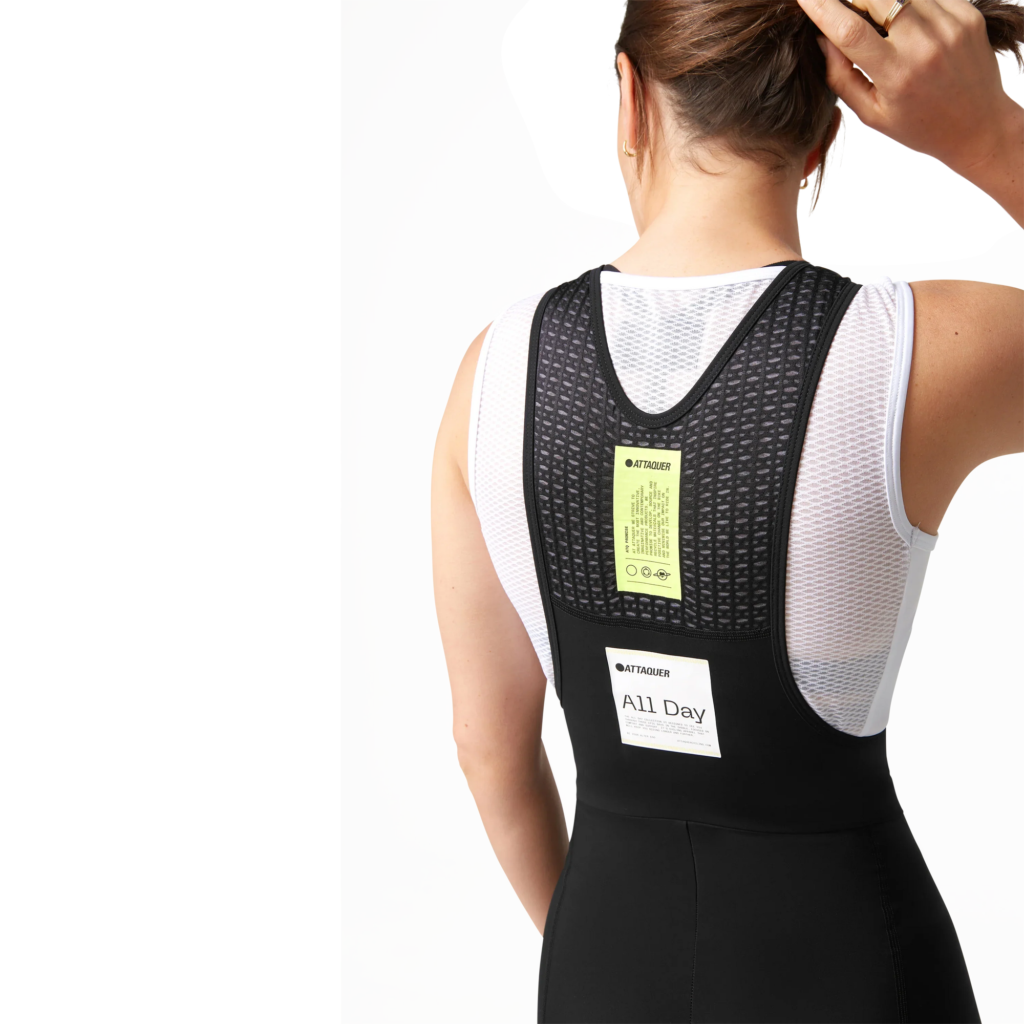 Attaquer Womens All Day Bib Short Black/White