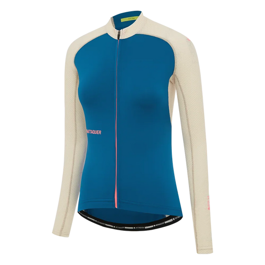 Womens All Day Summer Long Sleeve Jersey Blue/Eggshell