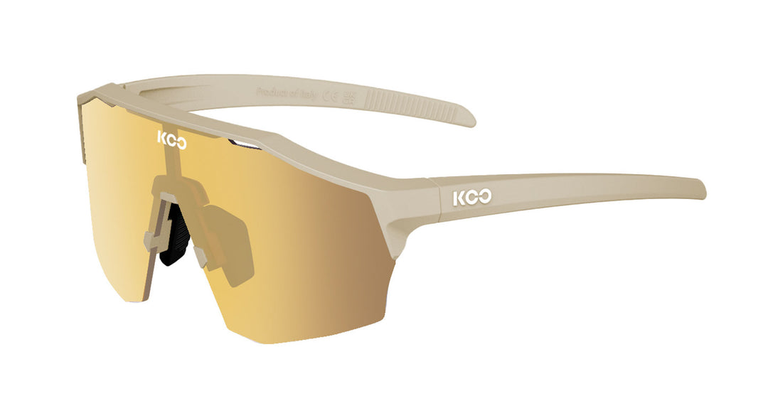 Koo Alibi Sunglasses- Sand Matt (Gold Mirrored Lenses)