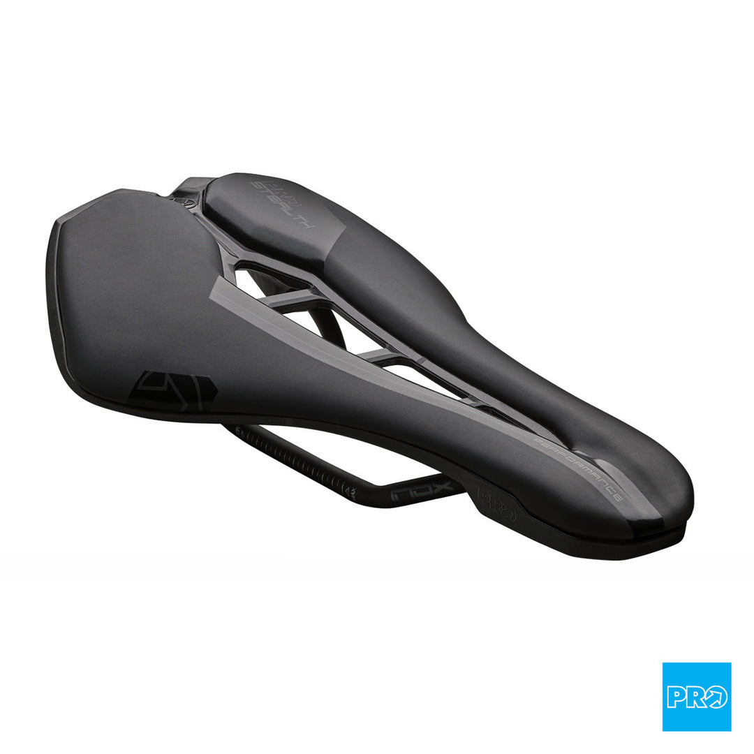 PRO SADDLE - STEALTH PERFORMANCE STAINLESS RAIL BLACK 142mm - Embassy Cycling